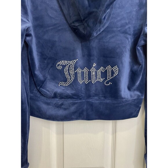 NWT Size Extra Large Juicy Couture Tracksuit Atlantis blue Hoodie Pants Set - Picture 5 of 6